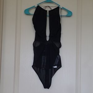 ZARA Black Sheer Bodysuit Size M